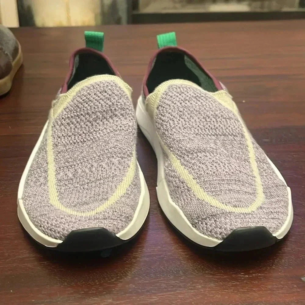 Sanuk purple and white shoes size 6